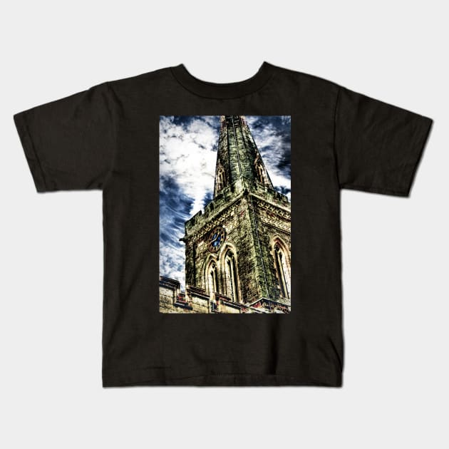 St Marys Church Tower (HDR) Kids T-Shirt by InspiraImage